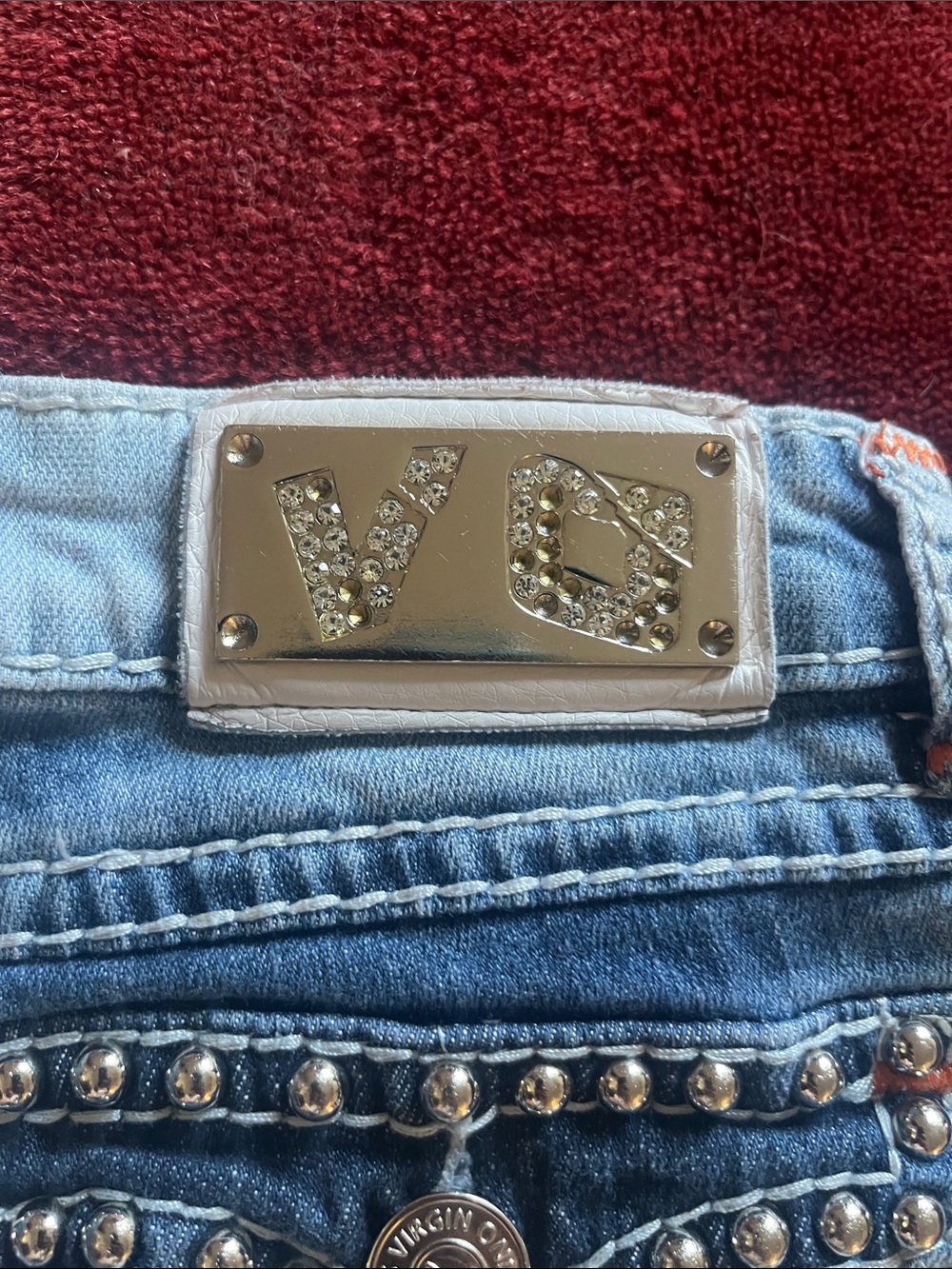 Virgin Jeans Vintage Y2K 2000 Blue Acid Wash Straight Distressed - Picture 11 of 15